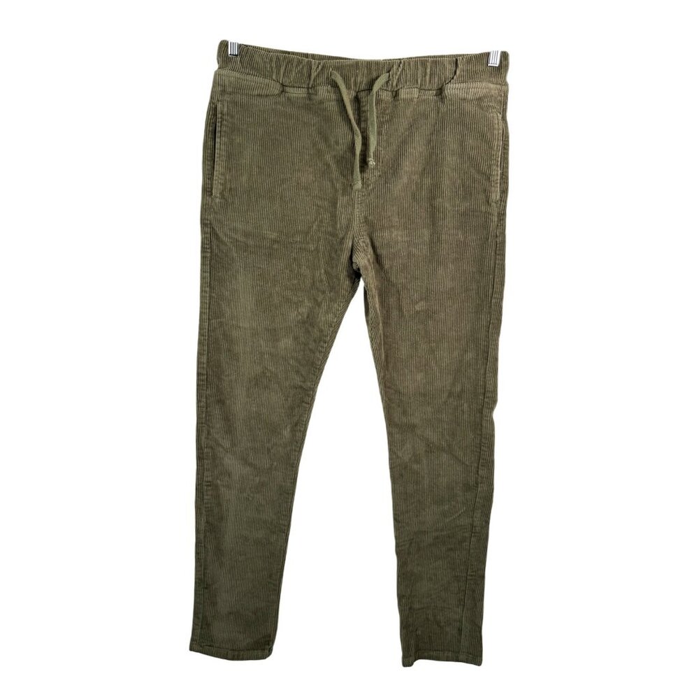 Paperbacks pull on Corduroy drawstring‎ pants Olive green casual sz M